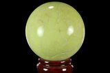 Polished Green Opal Sphere - Madagascar #95882-1